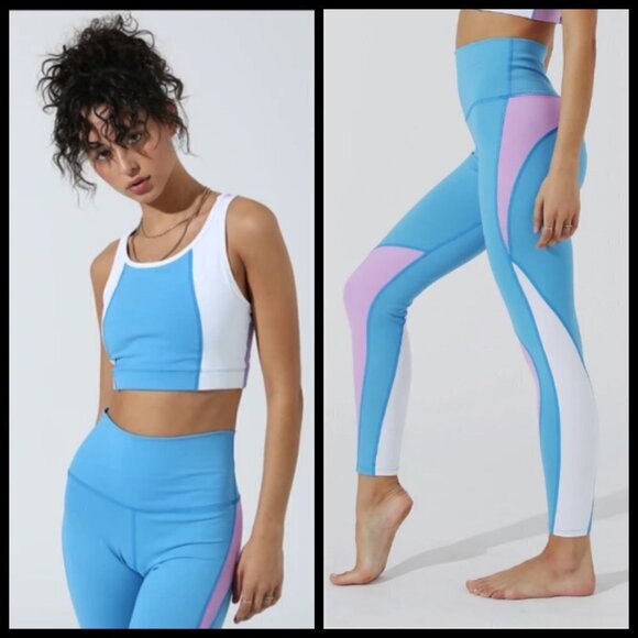 💕ELECTRIC & ROSE💕 Colorblock Set Viva Sports Bra + Nova Legging Large L NWT - Picture 4 of 16